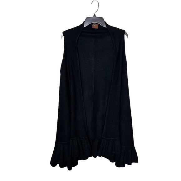 Anthropologie Do Everything In Love Open Front Ruffled Drape Cardigan - Picture 1 of 6